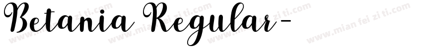 Betania Regular字体转换